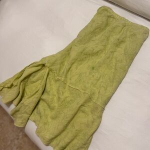 Floral Lime Green Skirt